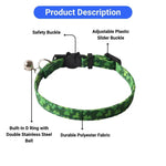 Lucky St Patrick Cat Collar with Bell Festive Holiday Pet Accessory - GreenFur