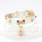 Luxury Rhinestone Cat Collar with Bow Charm – Adjustable Glitter Pet Necklace - GreenFur