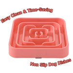 Luxury Square Pace PP Pet Slow Feeder Bowl - GreenFur