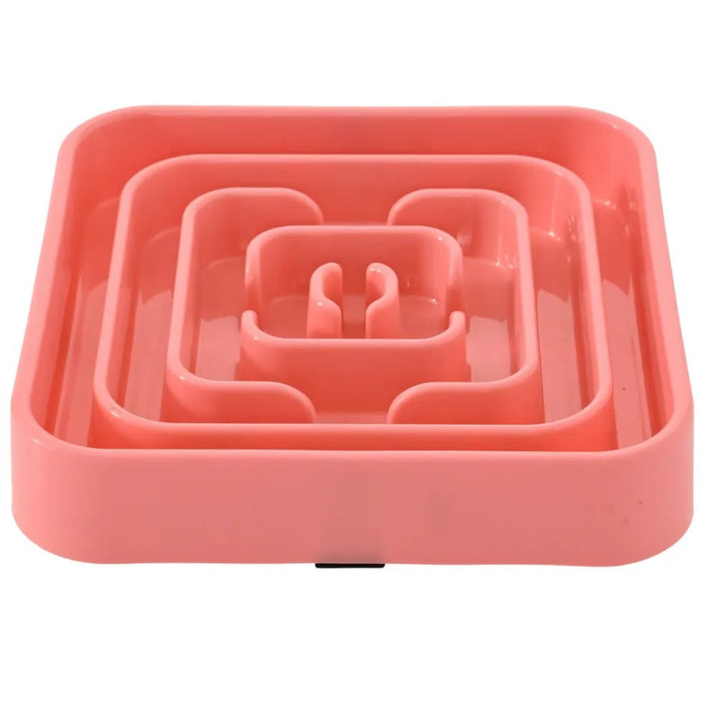 Luxury Square Pace PP Pet Slow Feeder Bowl - GreenFur