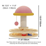 M Size 2 In 1 Small Cat Scratching Post with Cat Track Balls - GreenFur