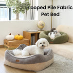 M Size Color - Block Removable Soft Looped Pile Fabric Pet Bed - GreenFur