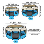 M Size Foldable Dog Playpen Outdoor Portable Dog Crate - GreenFur
