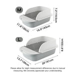 M Size Open Top Cat Litter Box High Side Cat Sand Box with Litter Scoop - GreenFur