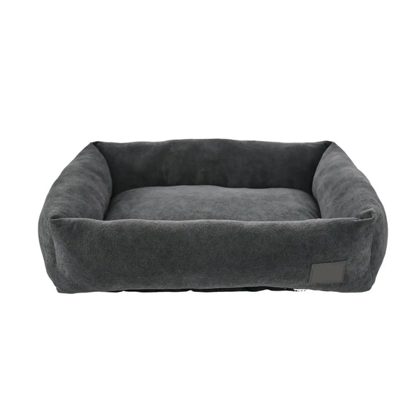 M Size Rectangle Circle Pile Fabric Pet Dog Sofa Bed - GreenFur