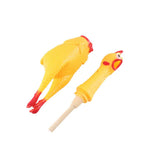 M Size Squeaky Vinyl Chicken Dog Toy Funny Sound Pet Chew Toy - GreenFur