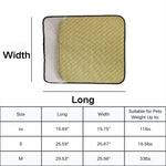 M Size Summer Cooling Rattan Pet Mat Anti - Scratch Dog and Cat Bed Pad for Hot Weather - GreenFur