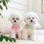 Macaron Color Contrast Collar Casual T Shirt for Dogs - GreenFur