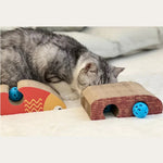 Magic Accordion Shaped Cat Scratcher Foldable Creative Designs for Cats - GreenFur
