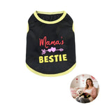 Mama's Bestie Design Light Weight Mother's Day Pet Clothes - GreenFur