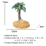 Mediterranean Style Resin Coconut Tree Ornament for Aquarium Landscape - GreenFur