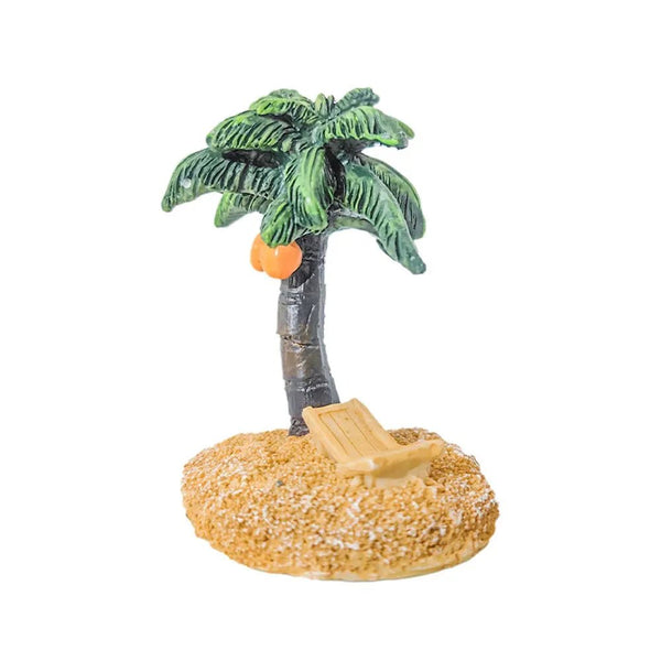 Mediterranean Style Resin Coconut Tree Ornament for Aquarium Landscape - GreenFur