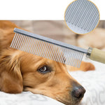 Metal Grooming Comb with Wooden Handle - GreenFur