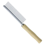 Metal Grooming Comb with Wooden Handle - GreenFur