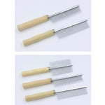 Metal Grooming Comb with Wooden Handle - GreenFur