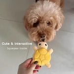 Mini Cute Turtle Plush Dog Chew Toy - GreenFur
