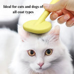 Mini Pet Slicker Brush with Cleaning Comb for Cats and Dogs - GreenFur