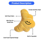 Mini Plush Dog Toy Set with Sound Cute Food Design - GreenFur