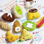 Mini Plush Dog Toy Set with Sound Cute Food Design - GreenFur