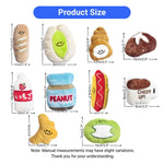Mini Plush Dog Toy Set with Sound Cute Food Design - GreenFur