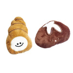 Mini Plush Dog Toy Set with Sound Cute Food Design - GreenFur
