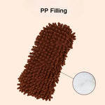 Monkey Pattern Soft Mop Plush Squeaky Dog Toy - GreenFur