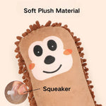 Monkey Pattern Soft Mop Plush Squeaky Dog Toy - GreenFur