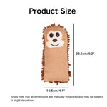 Monkey Pattern Soft Mop Plush Squeaky Dog Toy - GreenFur