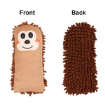 Monkey Pattern Soft Mop Plush Squeaky Dog Toy - GreenFur