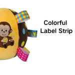 Monkey Pattern Soft Stuffed Pet Plush Ball Toy with Bell Built - in - GreenFur