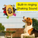 Monkey Pattern Soft Stuffed Pet Plush Ball Toy with Bell Built - in - GreenFur