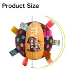 Monkey Pattern Soft Stuffed Pet Plush Ball Toy with Bell Built - in - GreenFur