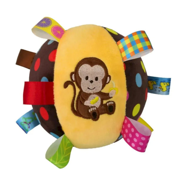 Monkey Pattern Soft Stuffed Pet Plush Ball Toy with Bell Built - in - GreenFur