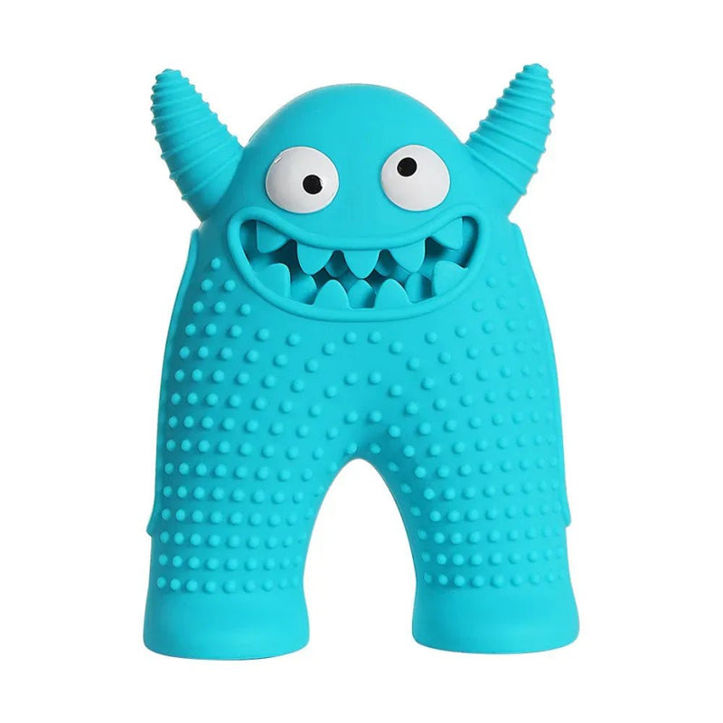 Monster Shape Grind Teeth Squeaky Silicone Dog Treat Chew Toys - GreenFur