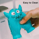 Monster Shape Grind Teeth Squeaky Silicone Dog Treat Chew Toys - GreenFur