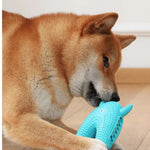 Monster Shape Grind Teeth Squeaky Silicone Dog Treat Chew Toys - GreenFur