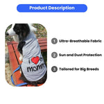 Mother's Day Thin Breathable Summer Large Dog Vest - GreenFur