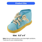 Multi - Color Canvas Sneaker Dog Chew Toy with Sound - GreenFur