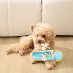 Multi - Color Canvas Sneaker Dog Chew Toy with Sound - GreenFur