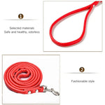 Multi Color Fashion Round PU Leather Pet Leash - GreenFur