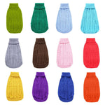 Multi - Color Knit Cable Turtleneck Sweater for Pets - GreenFur