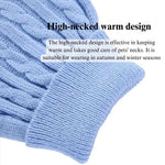 Multi - Color Knit Cable Turtleneck Sweater for Pets - GreenFur