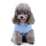 Multi - Color Knit Cable Turtleneck Sweater for Pets - GreenFur