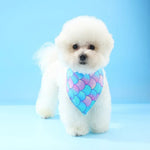 Multi - color Stylish Mermaid Tail Design Dog Bandana - GreenFur