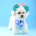 Multi - color Stylish Mermaid Tail Design Dog Bandana - GreenFur