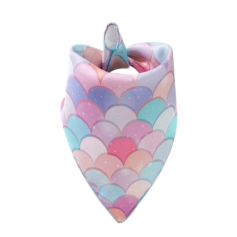 Multi - color Stylish Mermaid Tail Design Dog Bandana - GreenFur