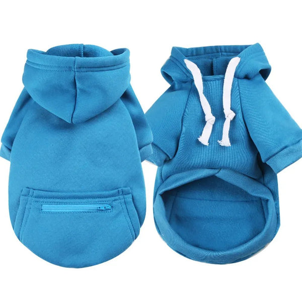 Multi - color Zip Pocket Sweatshirt Hoodie for Small, Medium and Large Dogs - GreenFur