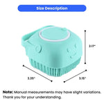 Multi - Colored Soft Silicone Massage Bath Pet Brush - GreenFur