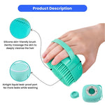 Multi - Colored Soft Silicone Massage Bath Pet Brush - GreenFur