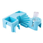 Multi - Functional Hamster Cage Accessory Set with Water Bottle - GreenFur